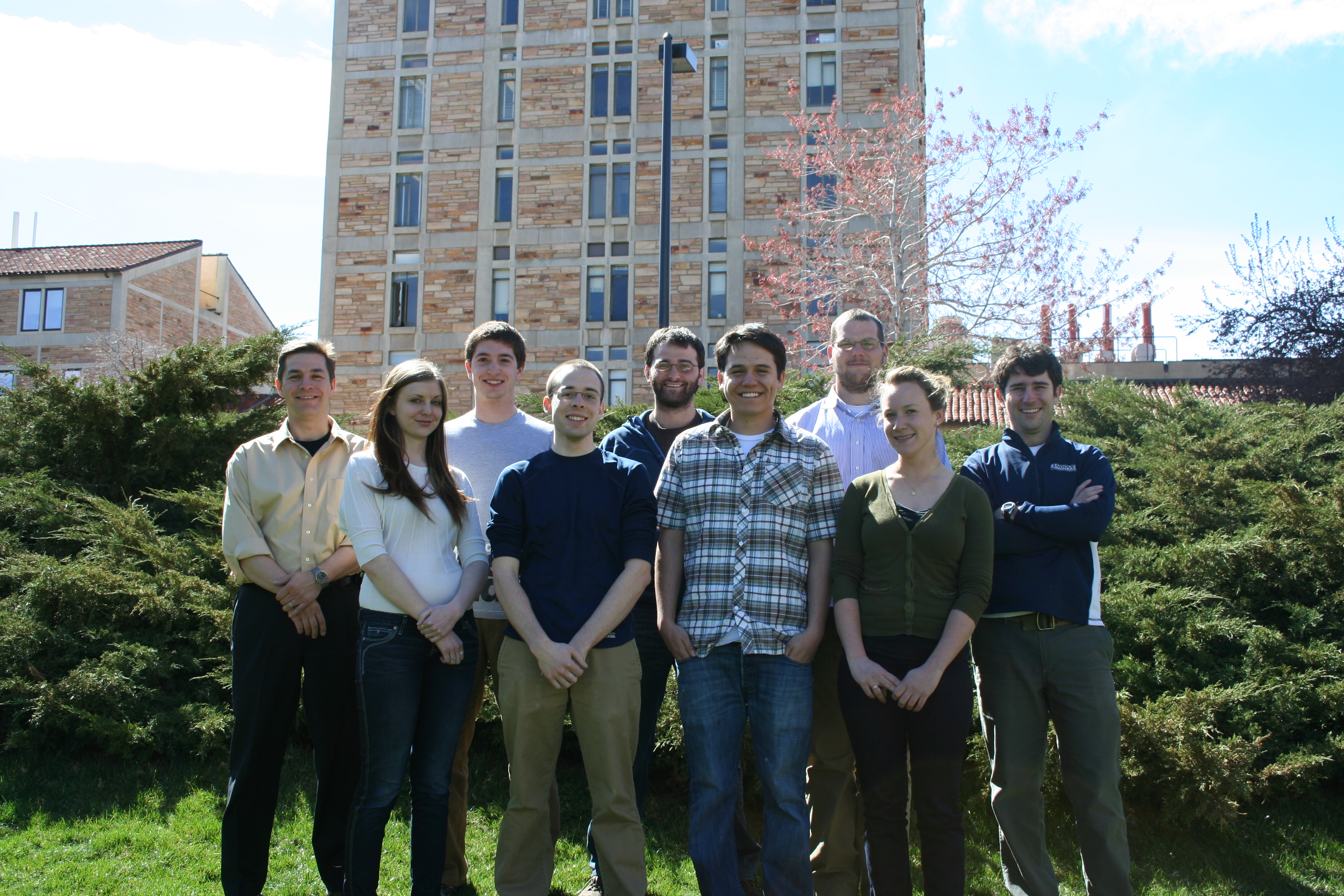 From left: JMW, Caitlin Majlinger, Eric Pozzi, Ben Knurr, Chris Adams, Grant Gogul, Casey Christopher, Sydney Kaufman, Jesse Marcum