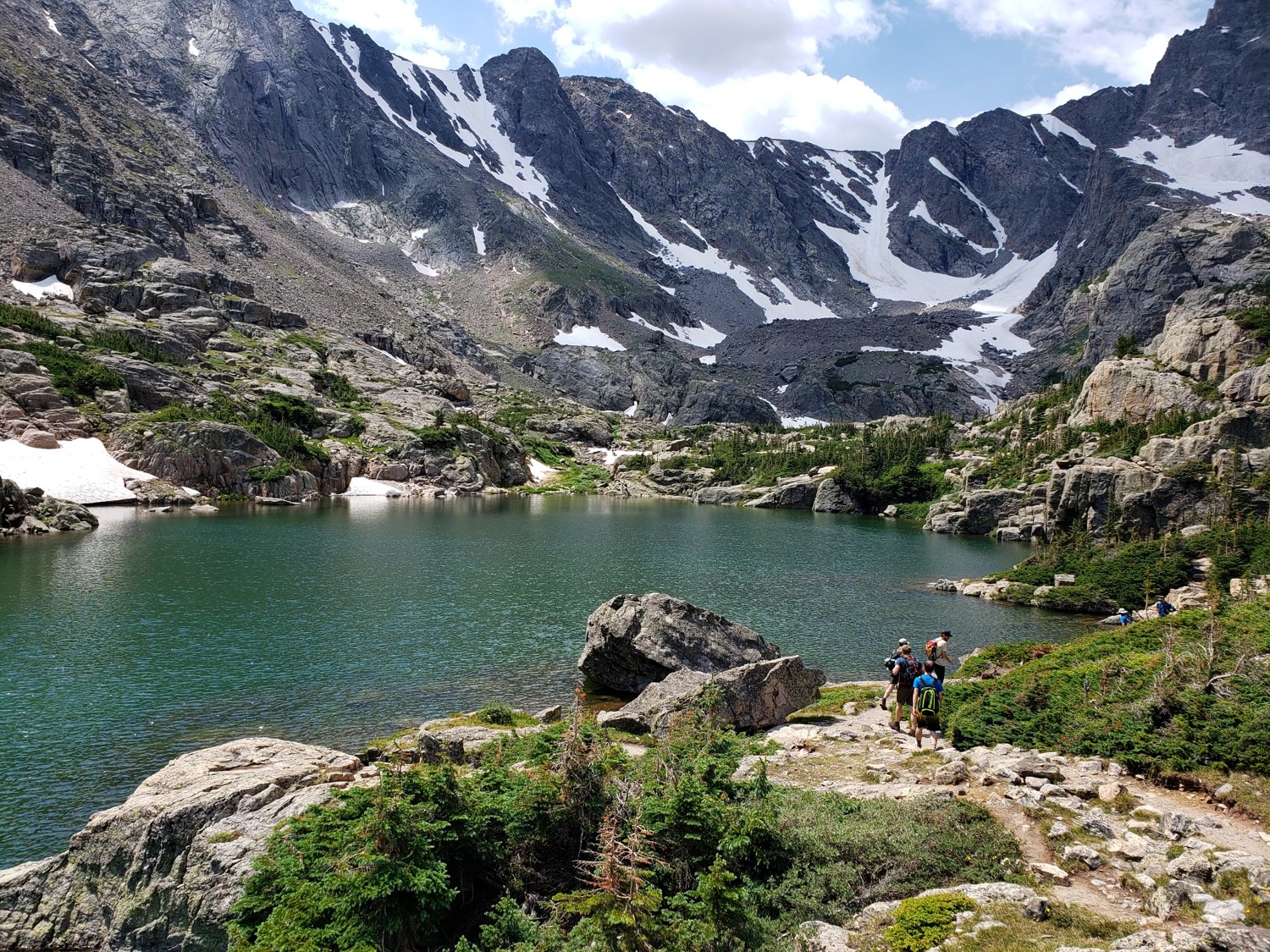 Hiking past the Lake of Glass.