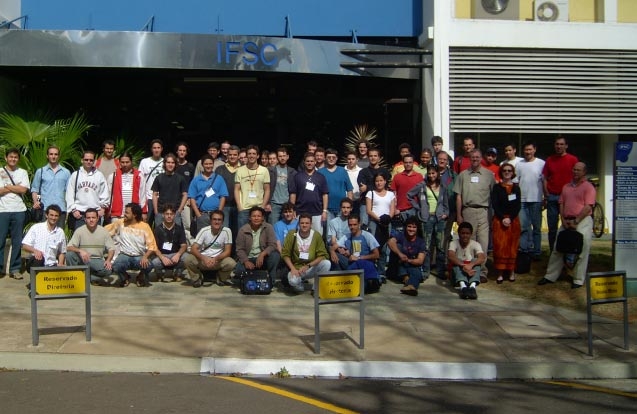 Margaret and Henry teaching at Brazilian summer school