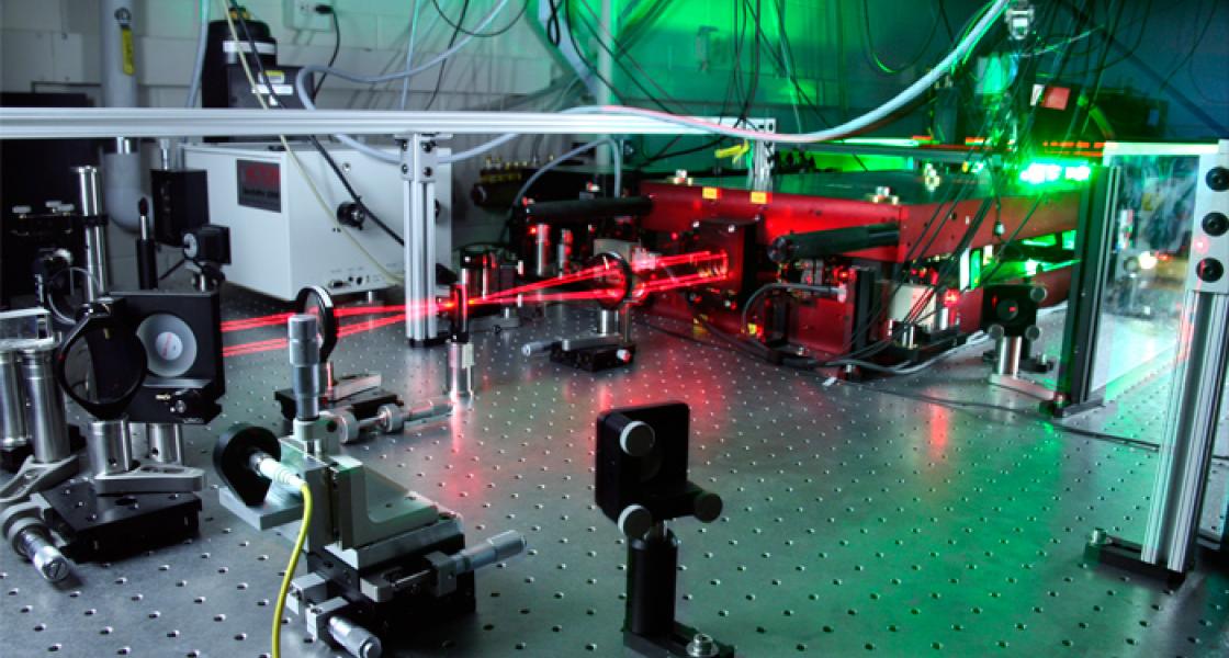 The JILA MONSTR (Multidimensional Optical Nonlinear SpecTRometer) used to study the coupling of multiple excitons in quantum wells.
