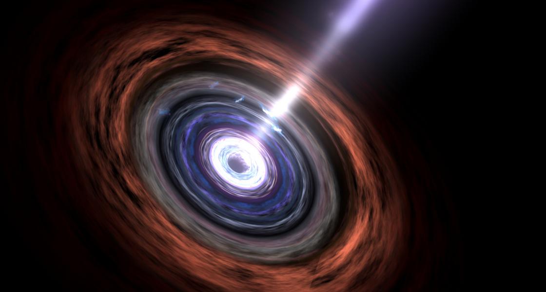 The merger of two supermassive black holes is likely to generate a jet of light.