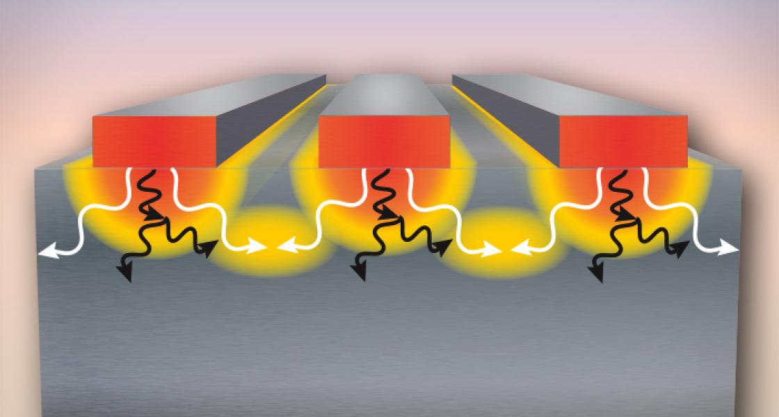 An image of heated nickel nanowires.