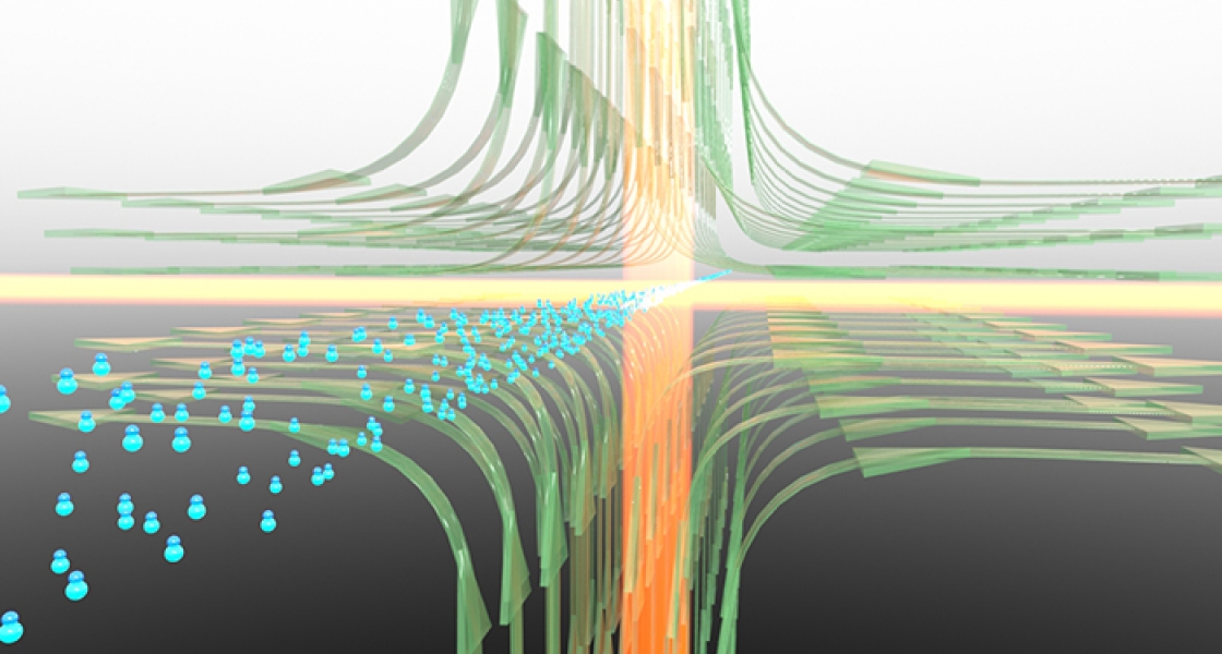 Close-up of 2D magneto-optical trap.