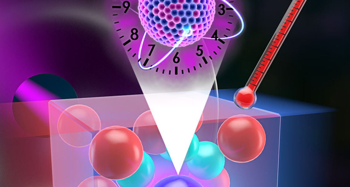 A thorium-doped calcium fluoride crystal's temperature is continually monitored while a VUV frequency comb is used to directly resolve individual quantum states of the nuclear transition.