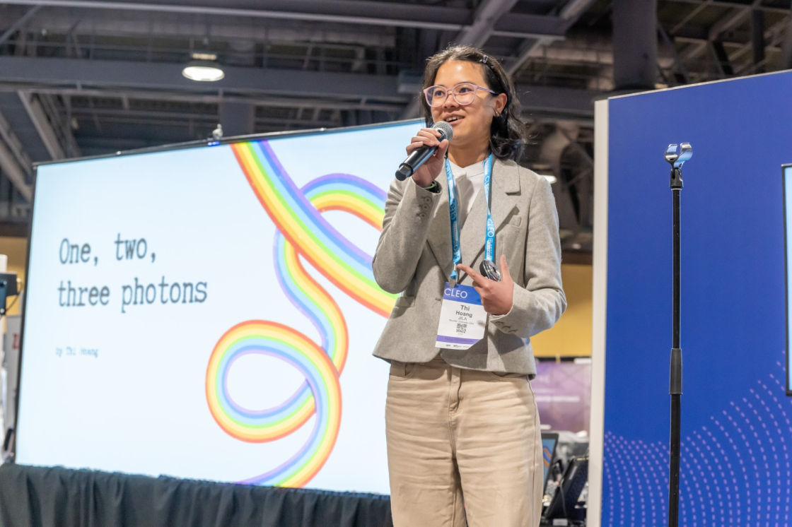 Thi Hoang presenting at CLEO