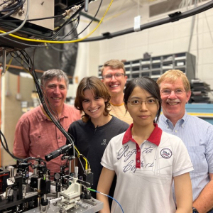 From left to right: Murray Holland, (front) Catie Ledesma, (back) Kendall Mehling, (Front) Liang-Ying (former JILA graduate student), and Dana Anderson