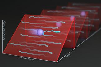 Image illustrating a new laser cooling technique called "SWAT".