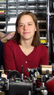 Silke Ospelkaus in the cold molecule lab.