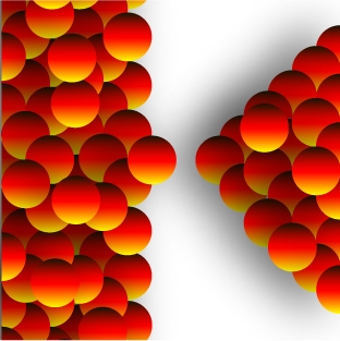 Close Up of Gap between Atomic Point Contact and Nanomechanical Beam.