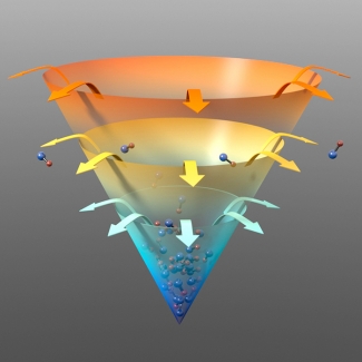 Illustration of evaporative cooling of a gas of hydroxyl radical.