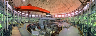 Interior panorama of Lawrence Berkeley National Laboratory’s Advanced Light Source.