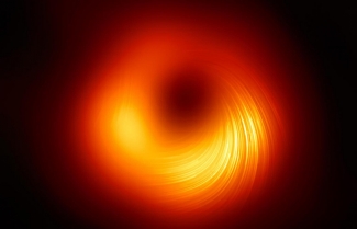 Image of the first black hole pictured 