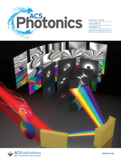 The cover of ACS Photonics, featuring a rendering of the experiment
