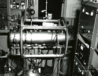 NBS-1, the first cesium atomic clock, which moved in 1954 to the laboratories of the National Institute of Standards and Technology in Boulder, Colo. NIST