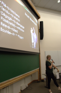 JILA graduate student Lane Terry gives a JILA-X talk on the basics of ballet