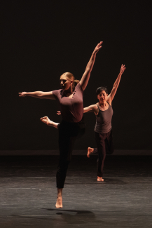 Lane Terry (front left) poses during a dance performance.
