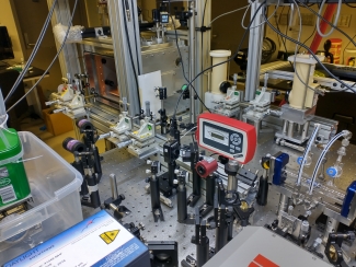 IR laser spectroscopy optics setup