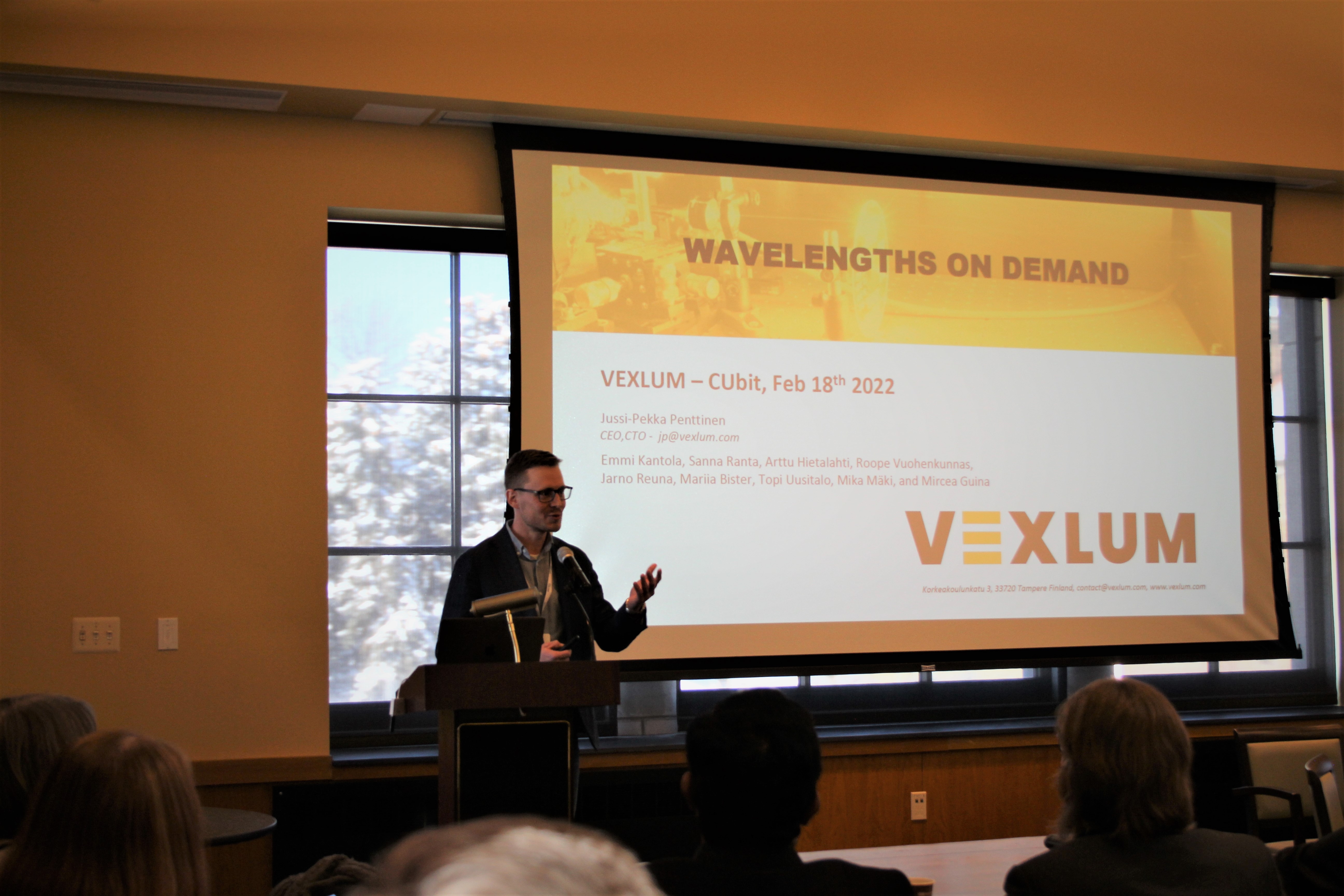 and Jussi-Pekka Penttinen from Finland's Vexlum speaks on lasers