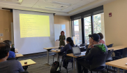 JILA Science Communicator Kenna Hughes-Castleberry leads the JILA Postdoc Group "Write In" 