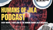 Cover art for the "Humans of JILA" podcast episode focusing on the CUbit Quantum Initiative