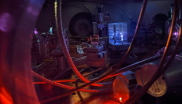 A photo of the nuclear clock set up 