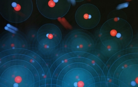 Illustration showing rubidium and potassium atoms.