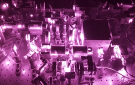 Photograph of an Infrared optical tweezers device.