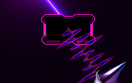 A schematic of a laser going through an AOM, which sends sound waves into a silicon cavity. 